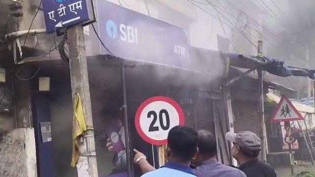 SBI ATM Near Belpahar Railway Gate Catches Fire in Jharsuguda